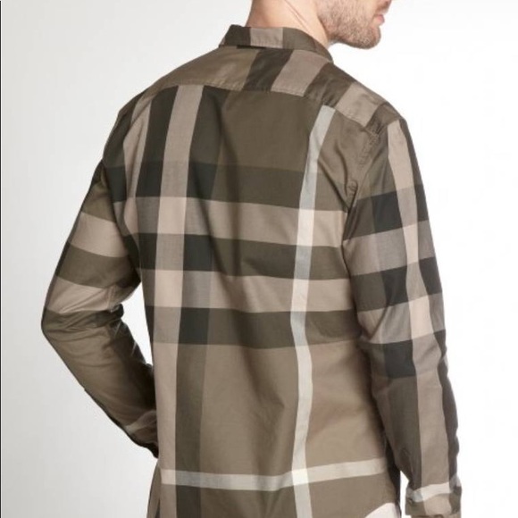 SOLD-BURBERRY BRIT EXPLODED CHECK BUTTON DOWN - Picture 2 of 8